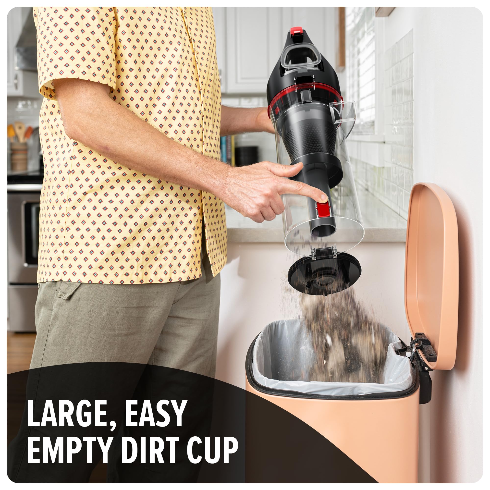 Dirt Devil Total Pet+ with four level height adjustment for various surfaces