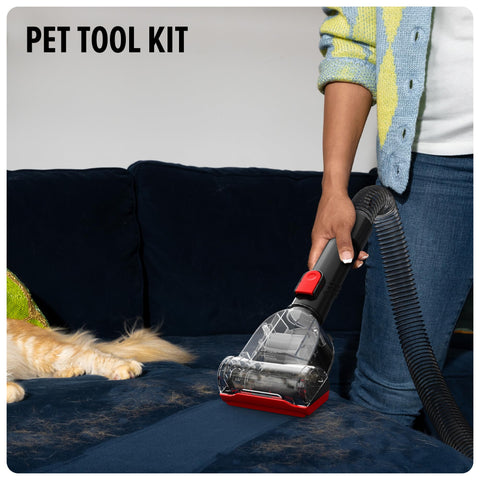 Dirt Devil PowerPass technology minimizes dust on hard floors