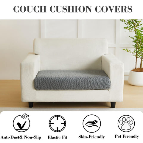 Disayu elastic bottom straps securing the sofa cover in place