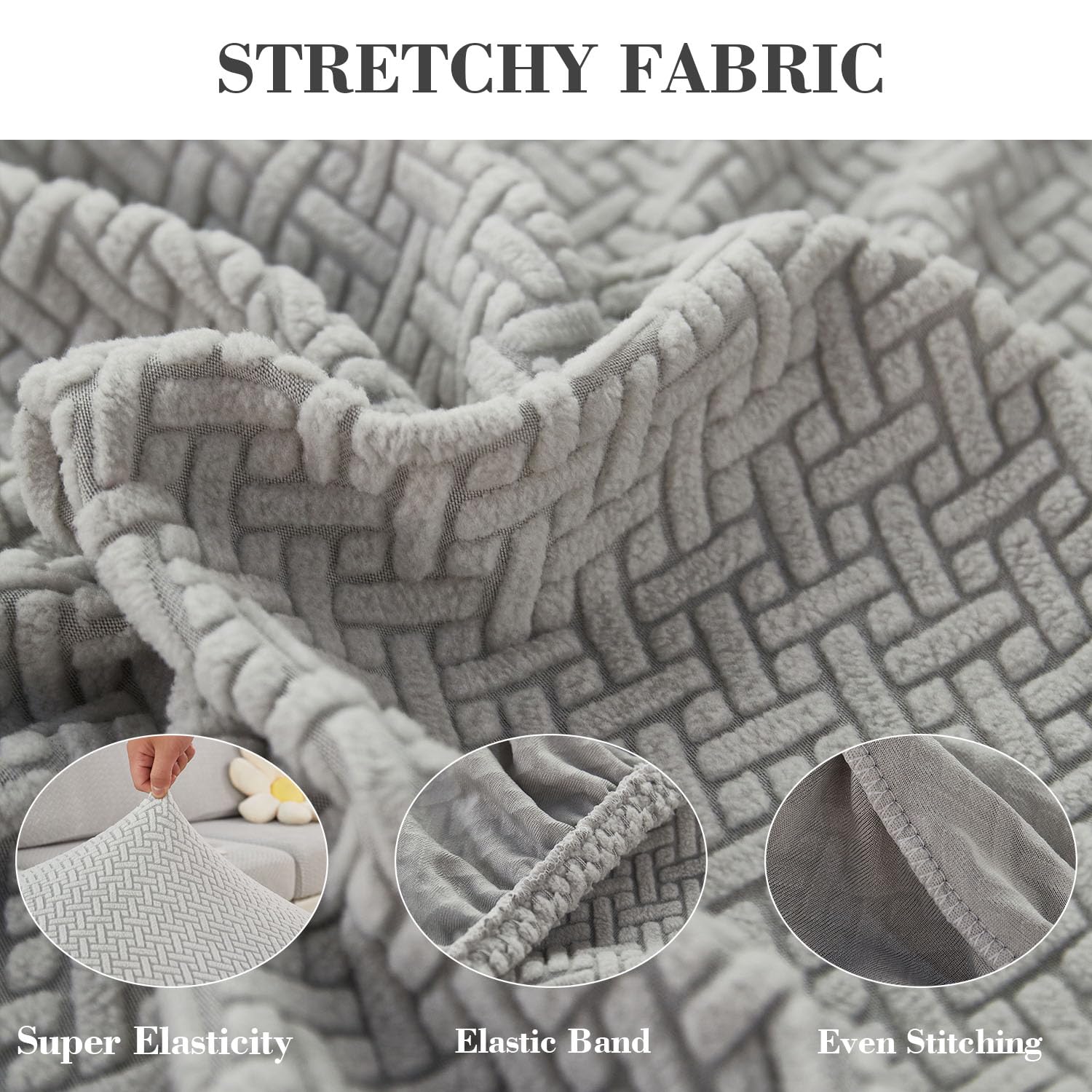 Disayu wrinkle-resistant fabric keeps sofa looking tidy.