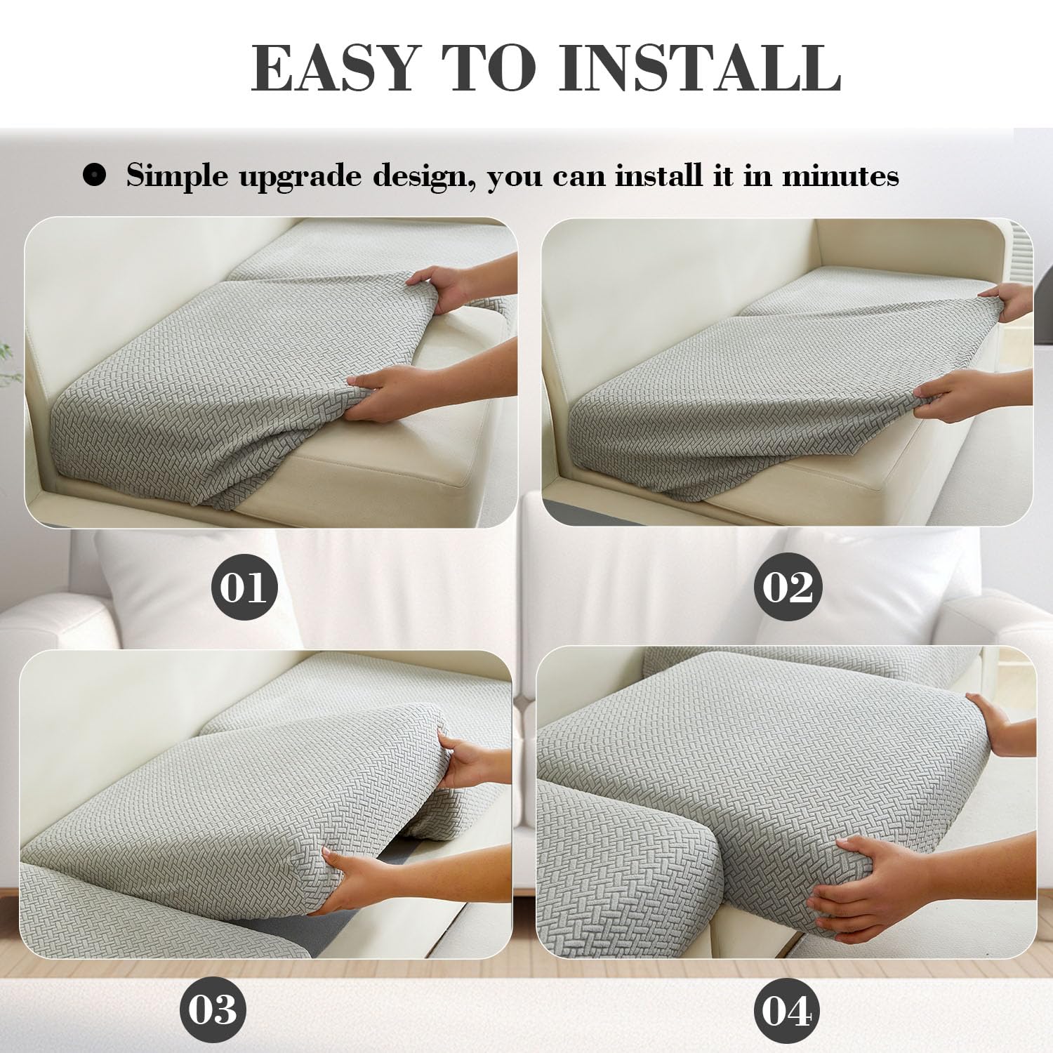 Disayu wrinkle-resistant cover for smooth sofa appearance