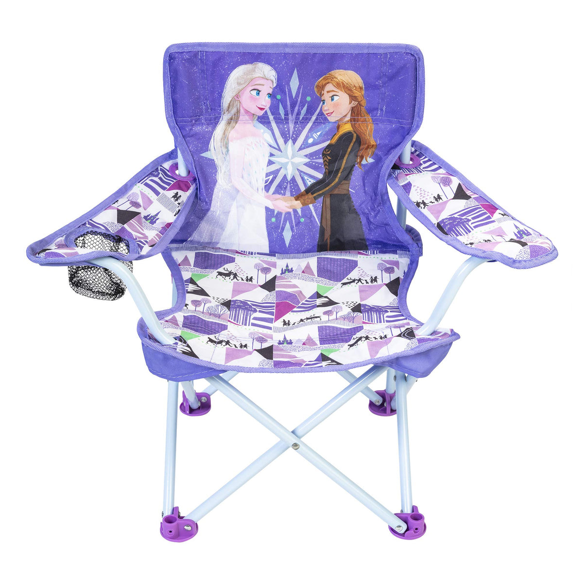 Disney Frozen Fold 'N Go chair closed for compact storage.