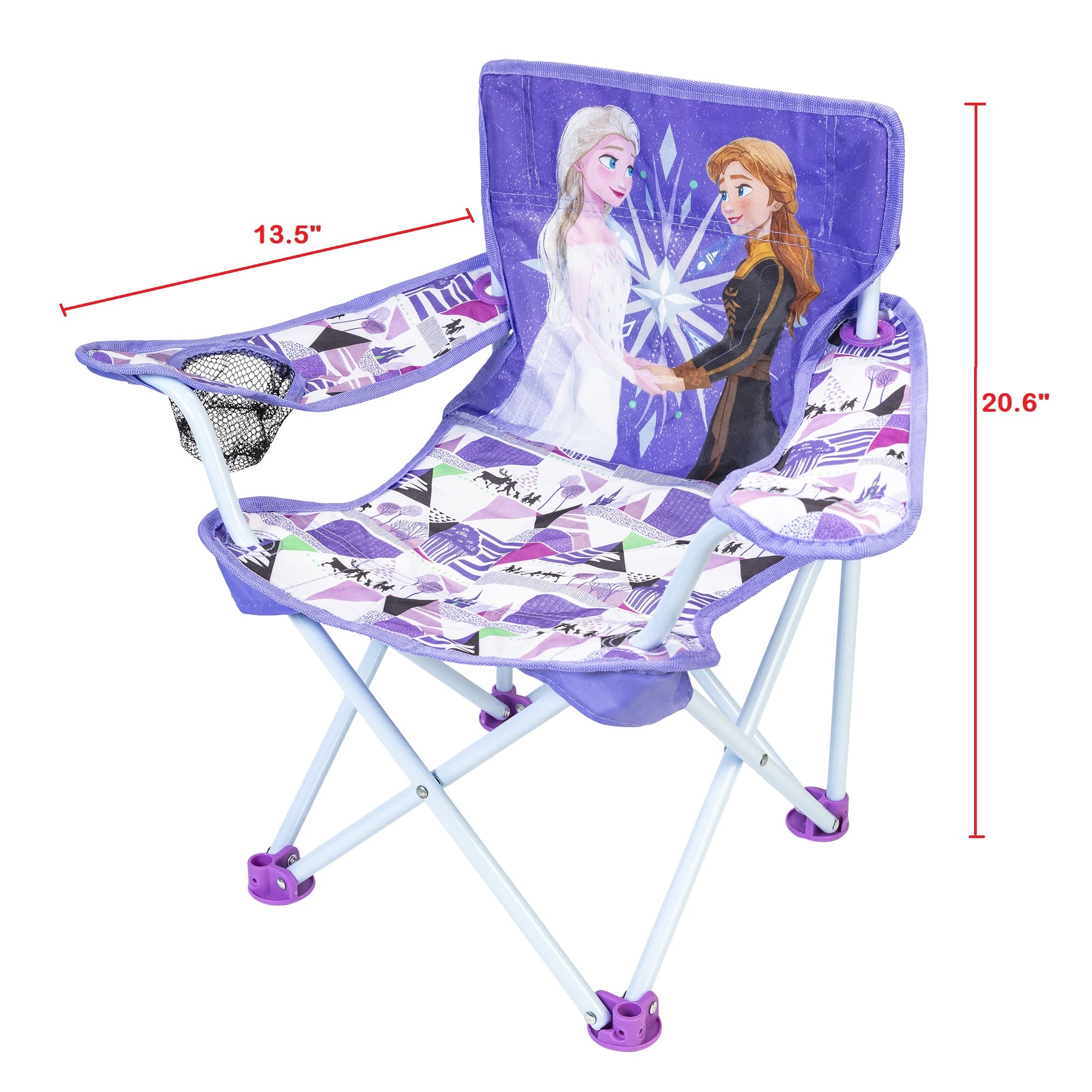 Disney Frozen Fold 'N Go chair open frame ready for outdoor adventure.