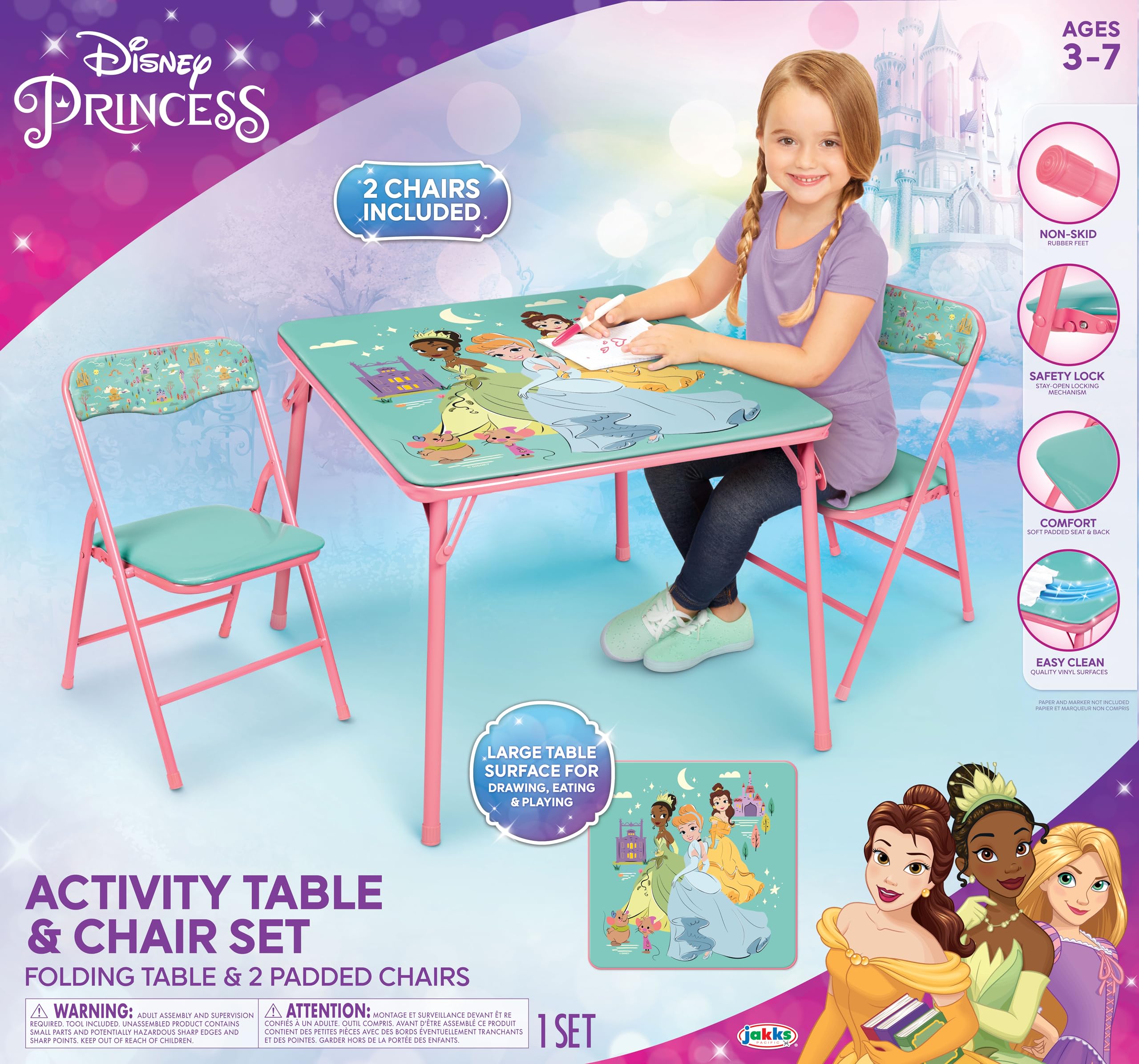 Disney Princess bright colors and graphics spark imagination in the kid's room