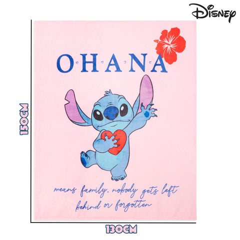 Disney Stitch throw blanket is lightweight yet breathable for year-round use.