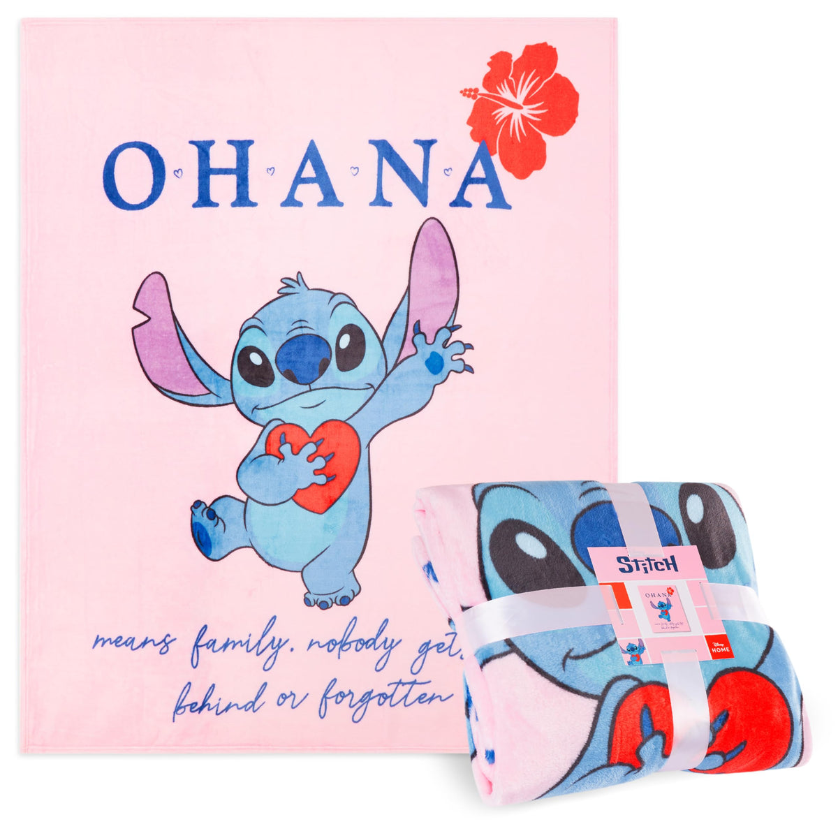 Disney Stitch throw blanket with cute design for cozy kids' rooms.