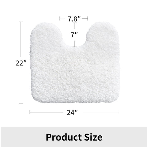Disolla plush toilet rug offers ultra-soft comfort with non-slip backing.