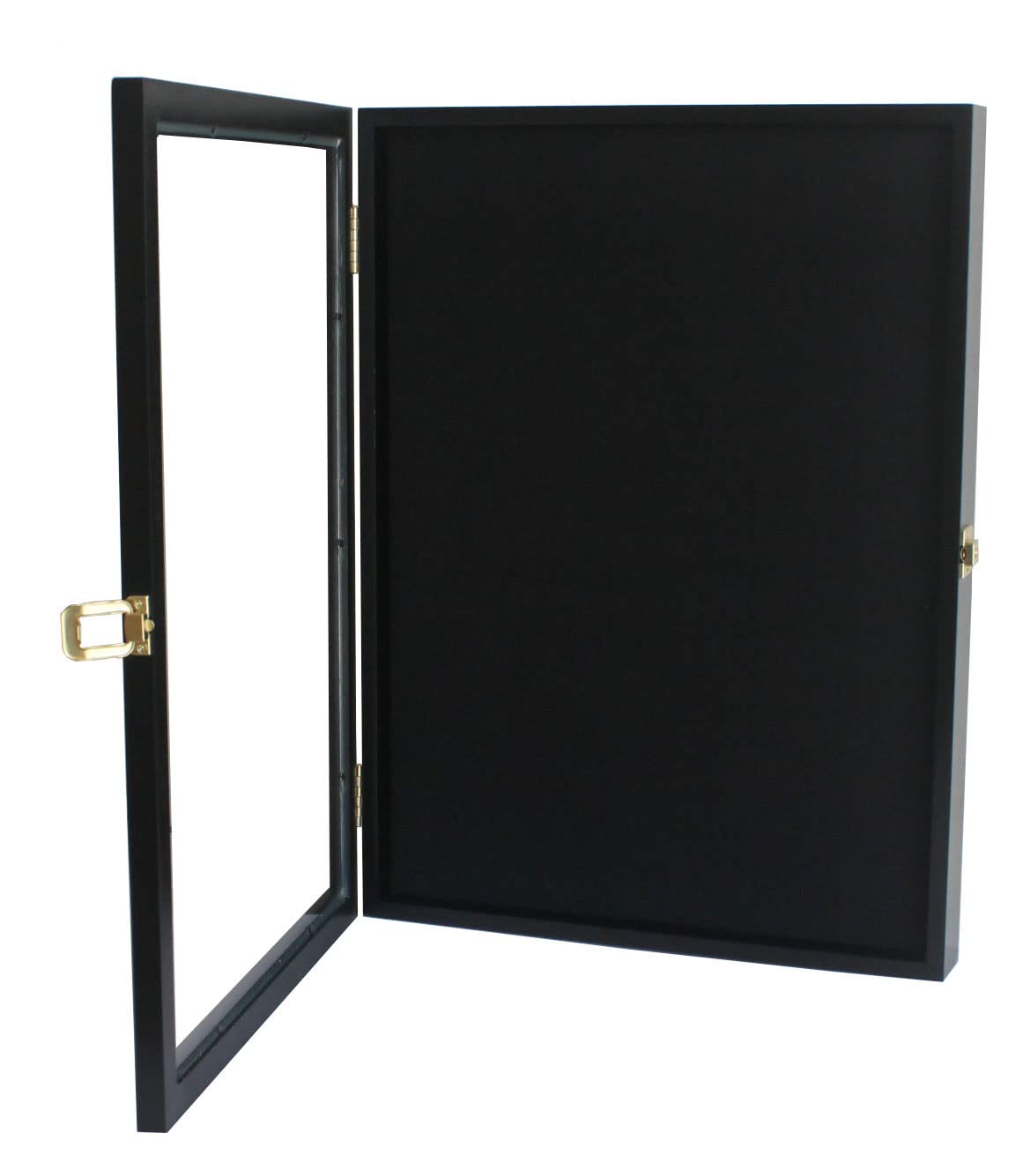DisplayGifts large pin display case UV-protected acrylic door preserves colors and pins.
