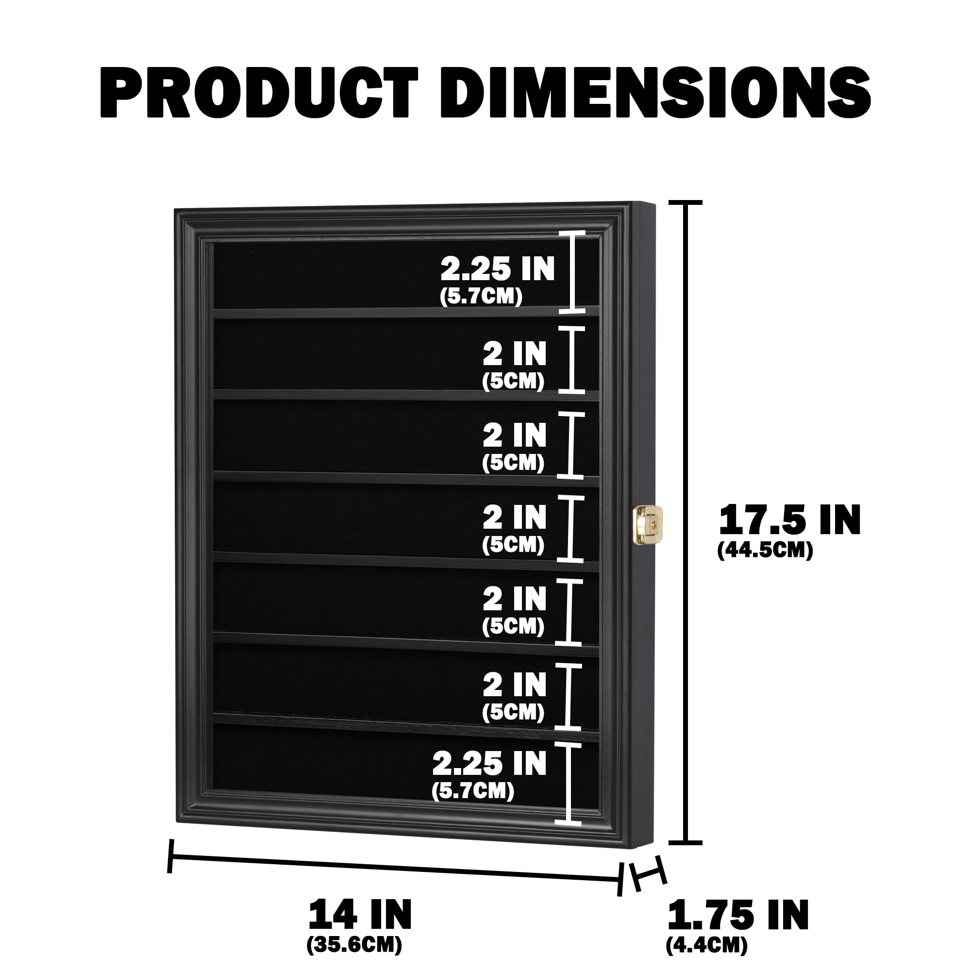 DisplayGifts display case interior with felt background provides secure coin placement.