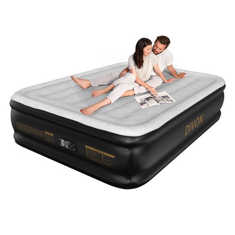 DIVON air mattress full built-in pump for quick home setup