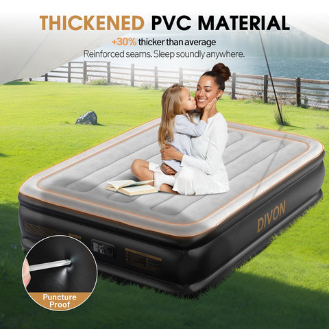 DIVON air mattress indented sides securing fitted sheets