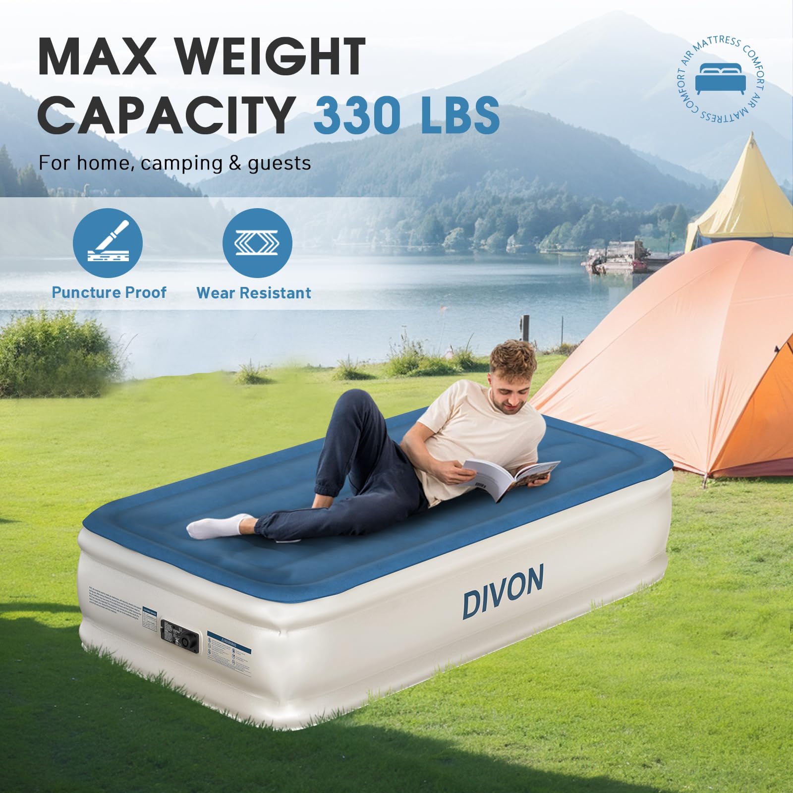 DIVON dimensions of 75 by 39 by 18 inches.