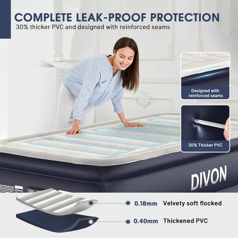 DIVON flocked top feels soft and easy to clean for guests