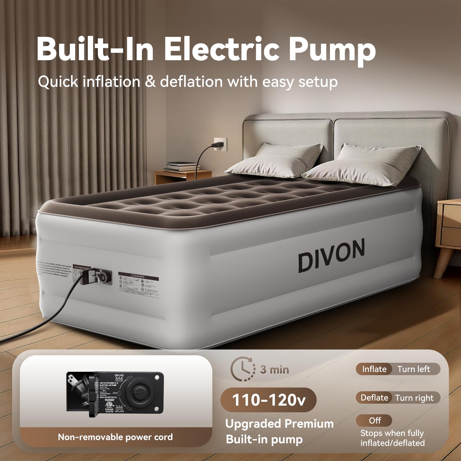 DIVON flocked surface is waterproof and easy to clean.