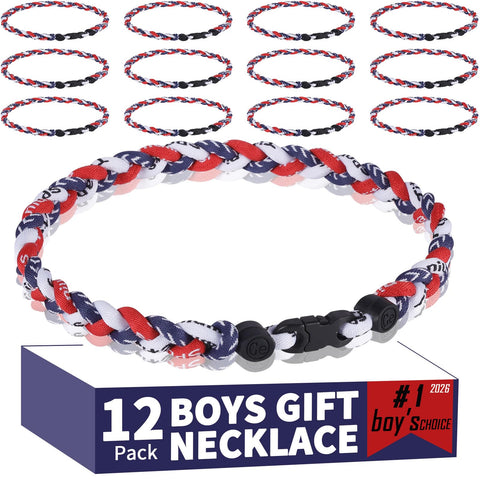 Dixlp baseball necklace close-up of tornado braid design for team look