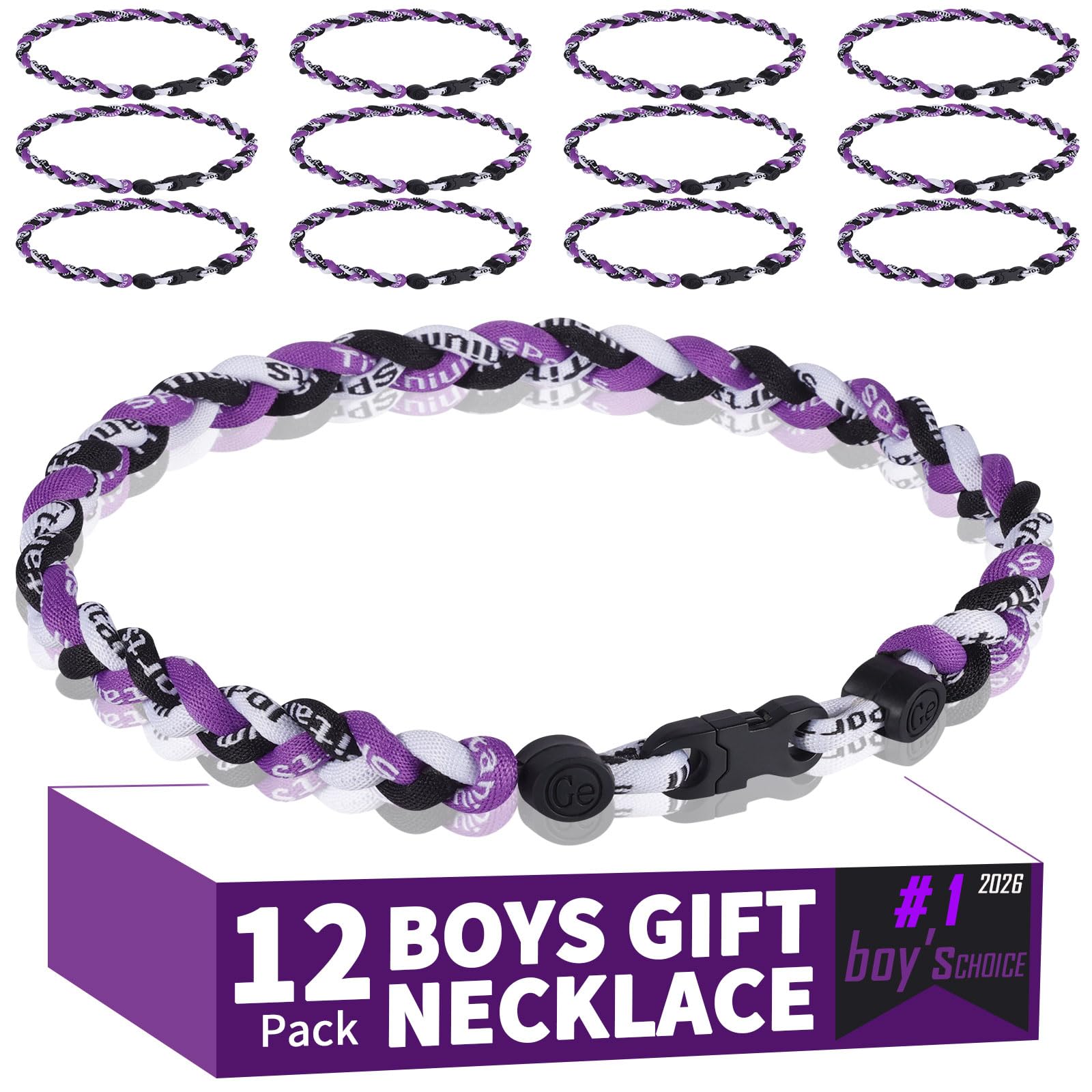 Dixlp baseball necklaces pack tornado design close-up highlighting textured braid for team pride