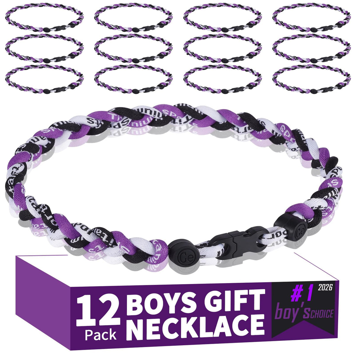 Dixlp baseball necklaces pack tornado design close-up highlighting textured braid for team pride