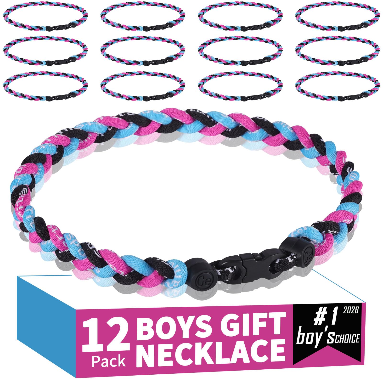 Dixlp pink tornado baseball necklace offers comfy all-day wear at games.