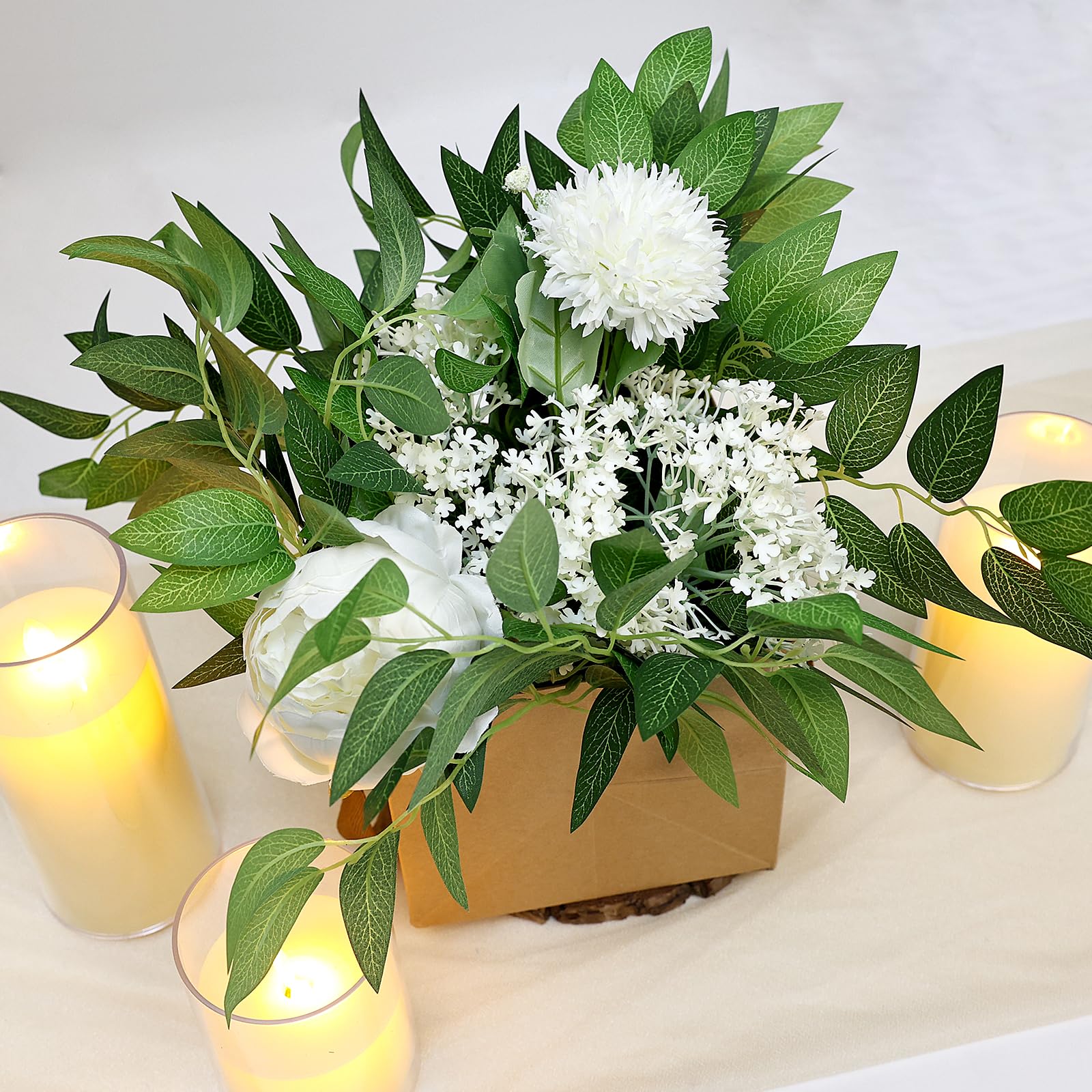DIYDOFUN arch decoration with Italian ruscus for elegant ceremony backdrop