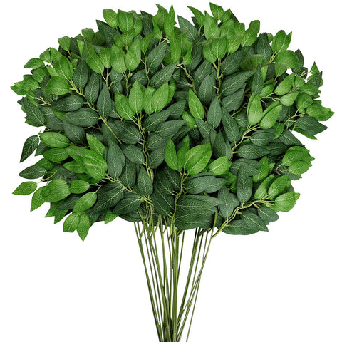 DIYDOFUN Italian ruscus greenery pack 48 stems for bulk wedding decor