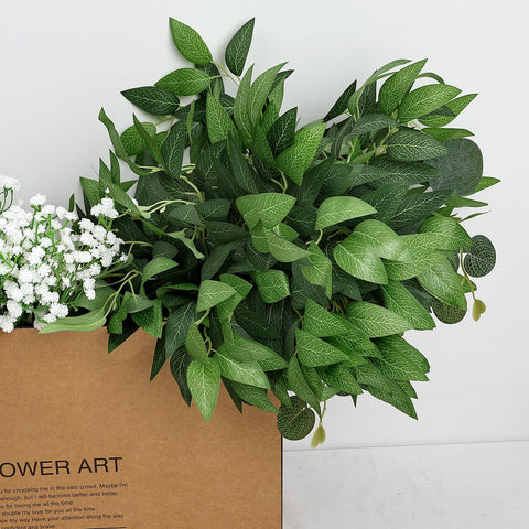 DIYDOFUN wire-stem Italian ruscus allows easy bending for arches