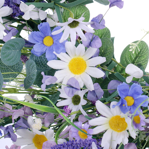 DIYFLORU blue-purple flowers brighten entryways and porches.
