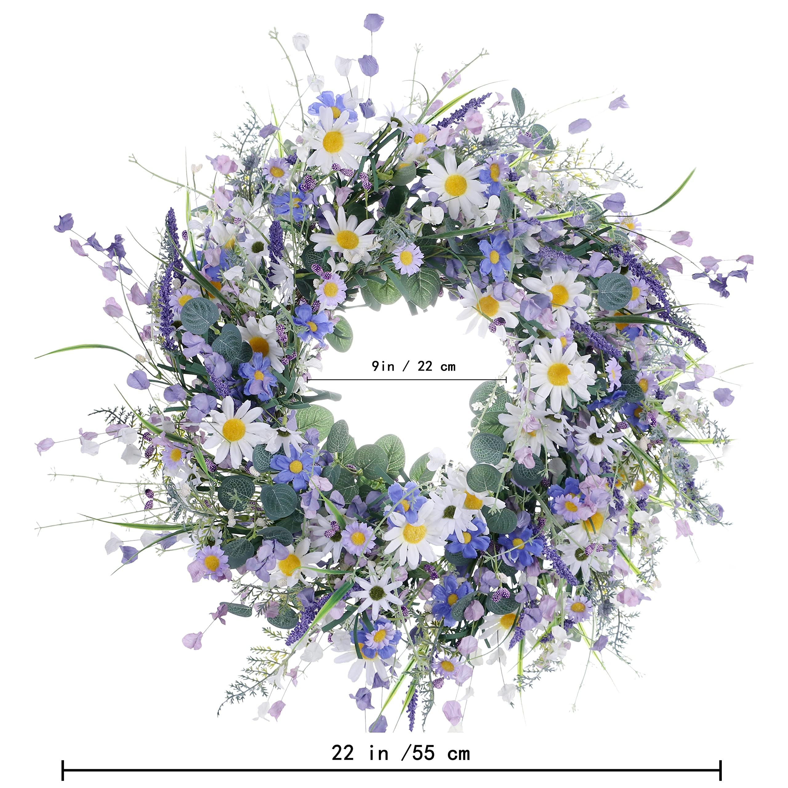 DIYFLORU spring-summer decor wreath complements entryways and balconies.