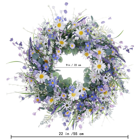 DIYFLORU spring-summer decor wreath complements entryways and balconies.