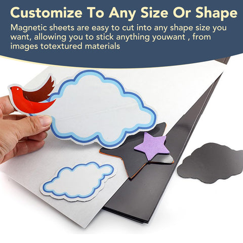 Diymag cut-to-size sheets fit photos and cards neatly.