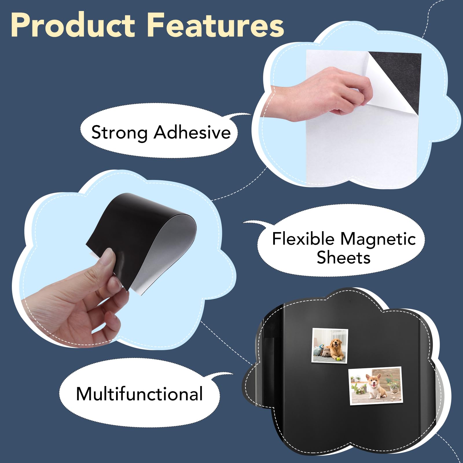 Diymag flexible magnetic sheets add decorative touches at home or cafe.