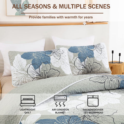 DJY boho flower pattern pillow shams included for coordinated bedroom style