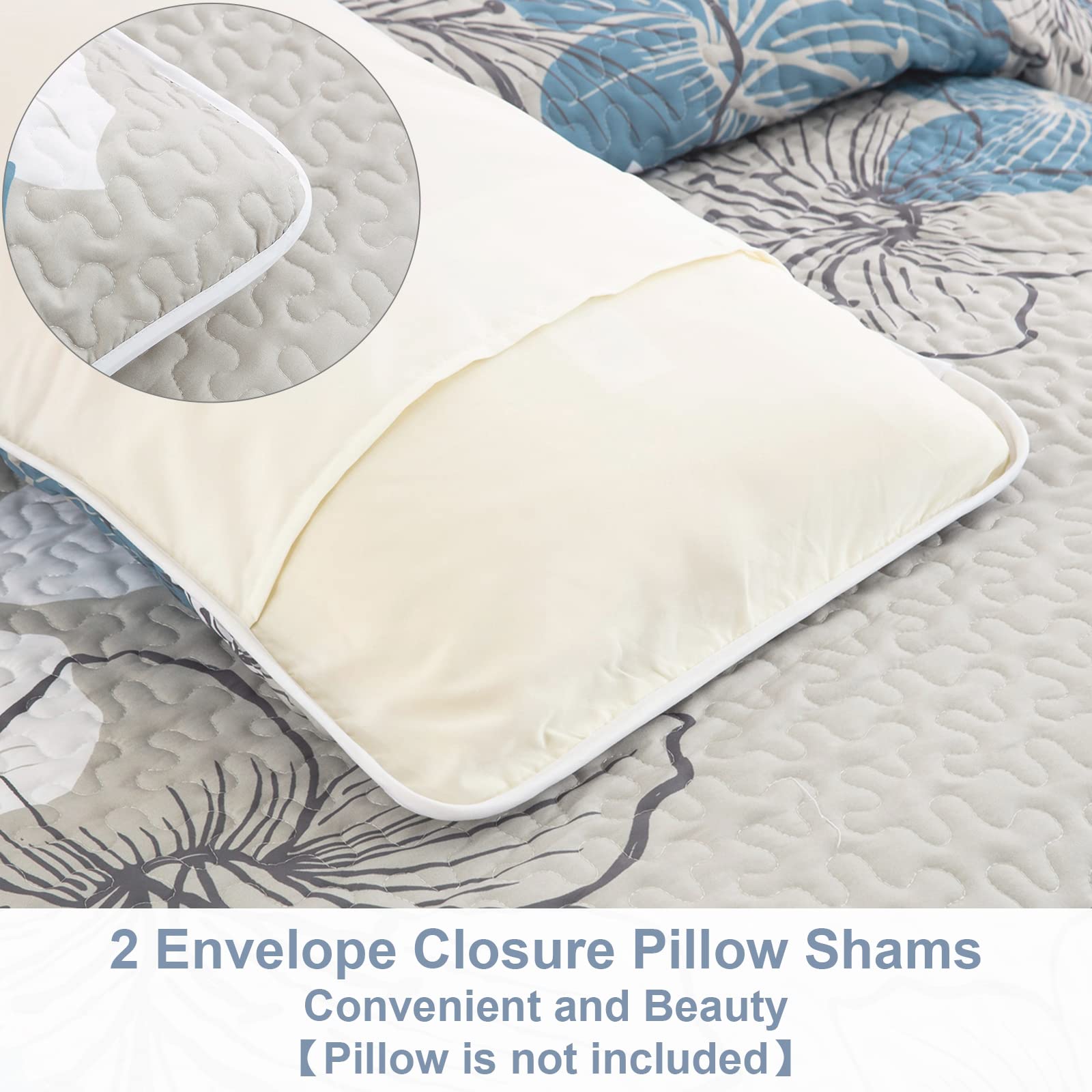DJY easy-care quilt set, machine wash cold, no shrinkage