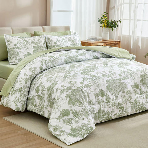 DJY Sage Green flat sheet King highlights smooth surface for restful sleep.