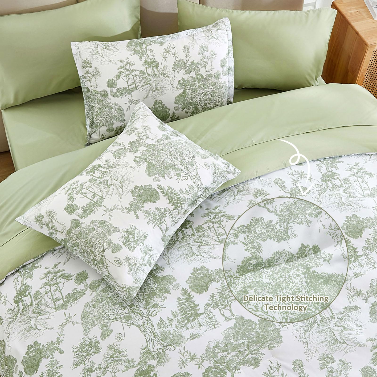 DJY Sage Green pillowcases King 20x40 promote softness and easy care.
