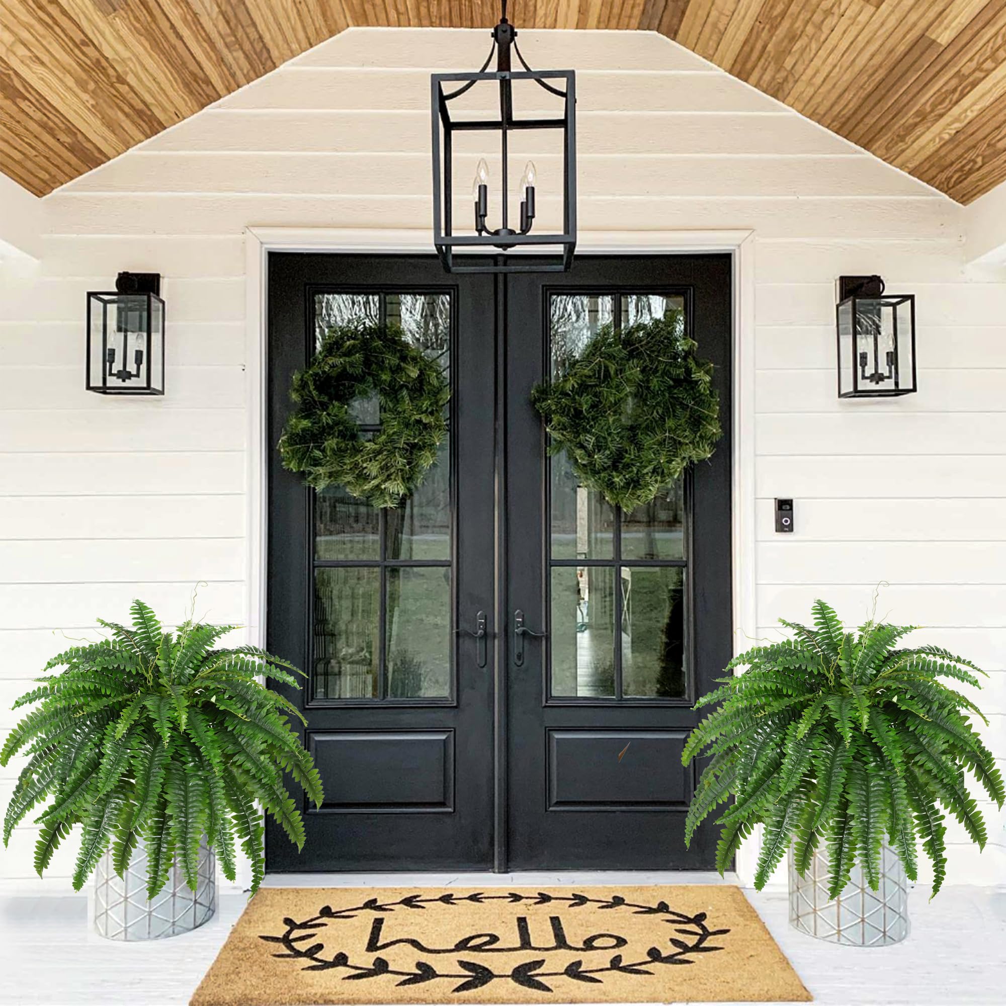 Dkaltm outdoor fern, UV-resistant and durable for year-round display.