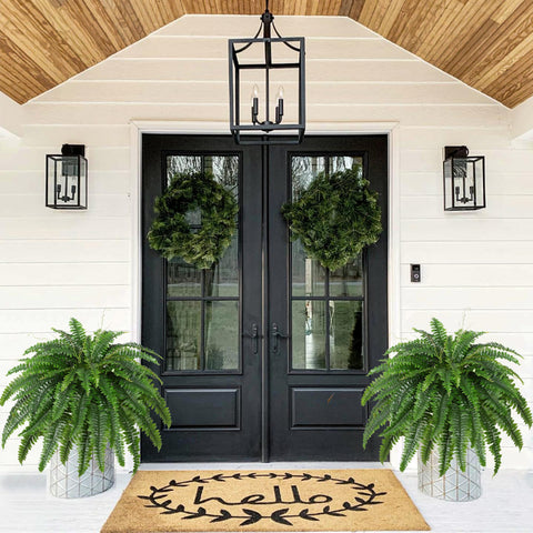 Dkaltm outdoor fern, UV-resistant and durable for year-round display.