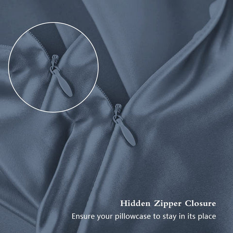 DKBslik hidden zipper detail keeps the pillow securely in place overnight.