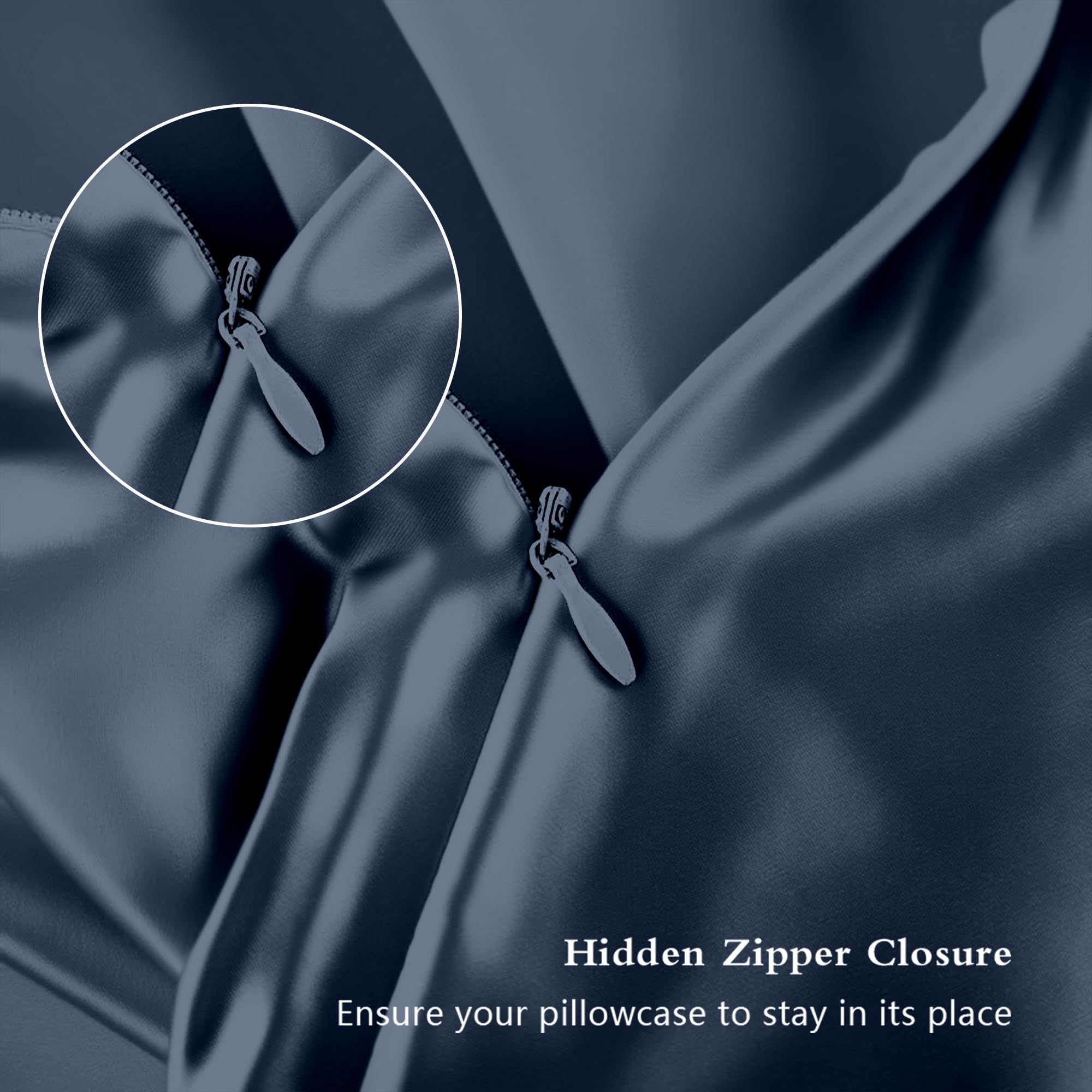 DKBslik mood-indigo pillowcase color on a bed setup.