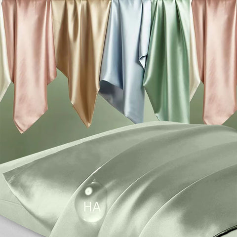 Close-up of mulberry silk texture from DKBslik pillowcase for skin hydration