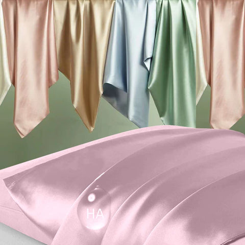 DKBslik mulberry silk pillowcase close-up texture shows sheen and softness.