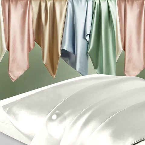 DKBslik mulberry silk pillowcase ivory 2 pack highlighting secure zipper