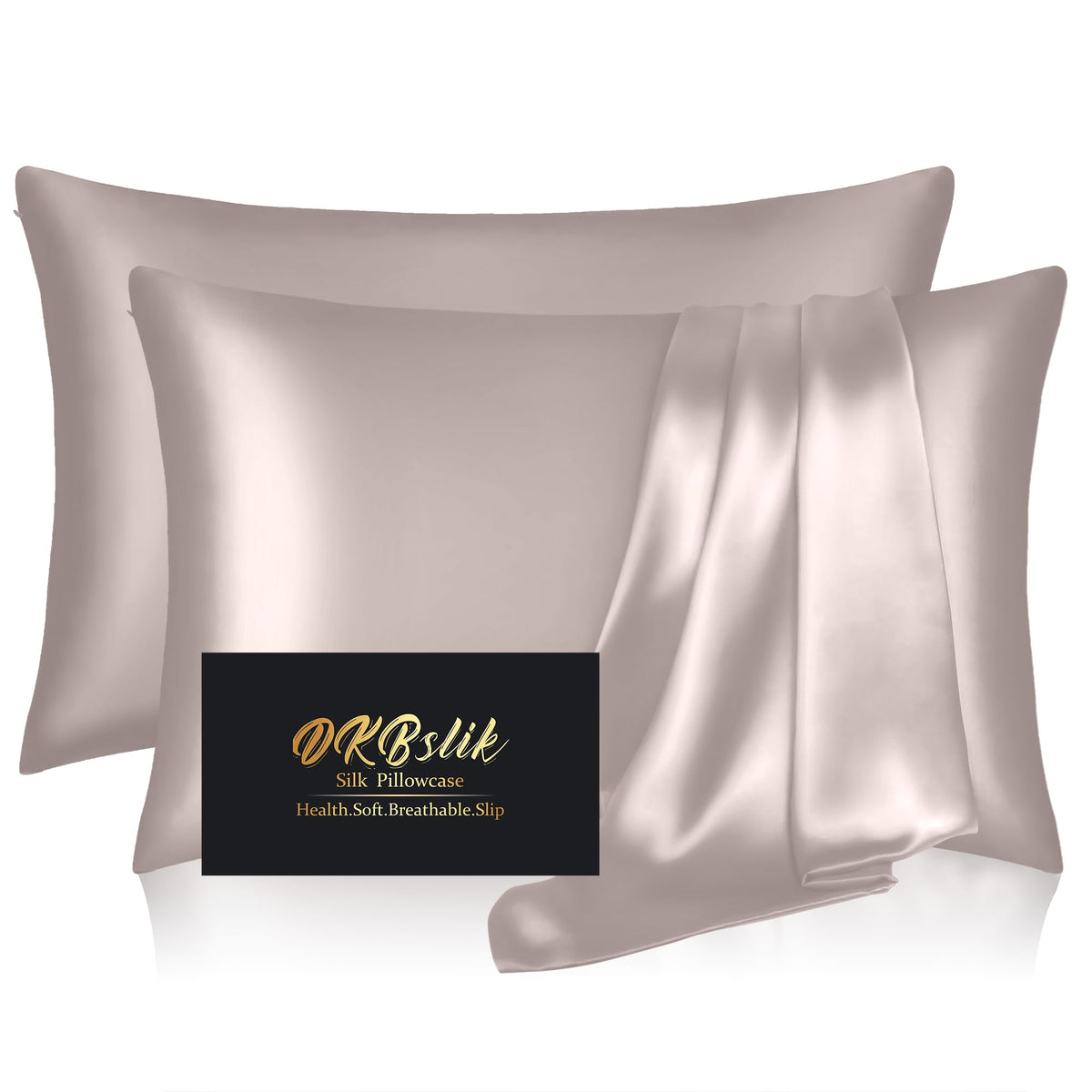 DKBslik Mulberry Silk Pillowcase with satin finish for smoother skin and hair