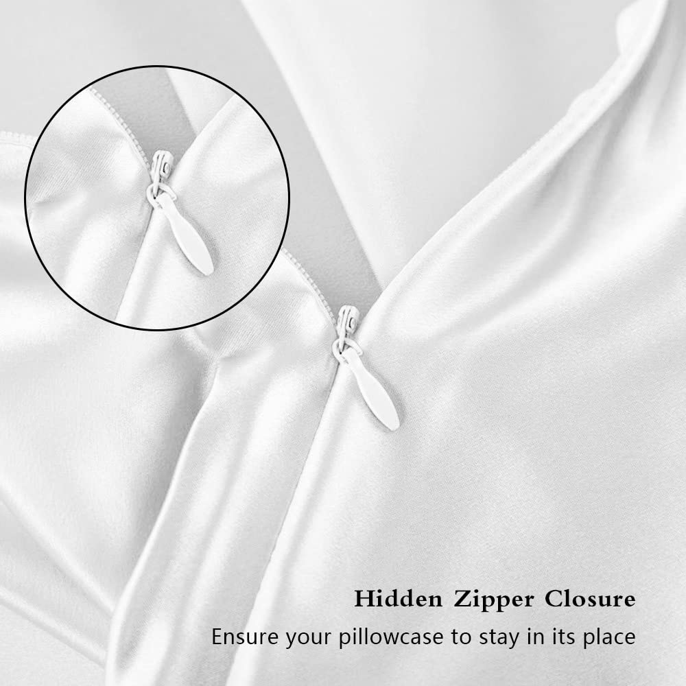 DKBslik Silk Body Pillowcase zipper detail ensures secure pillow fit