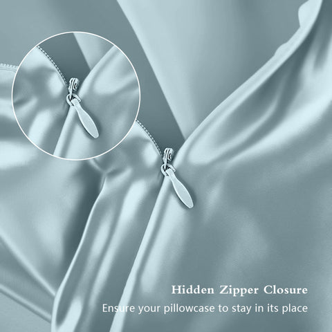 Close-up of DKBslik silk pillowcase smoothing skin surface