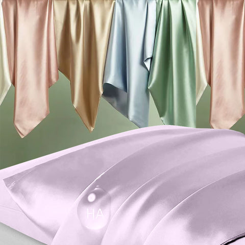 DKBslik Mulberry silk pillowcase with satin finish for luxe look and softness.