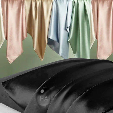 DKBslik silk pillowcase zipper closeup highlights hidden closure for secure pillow fit.