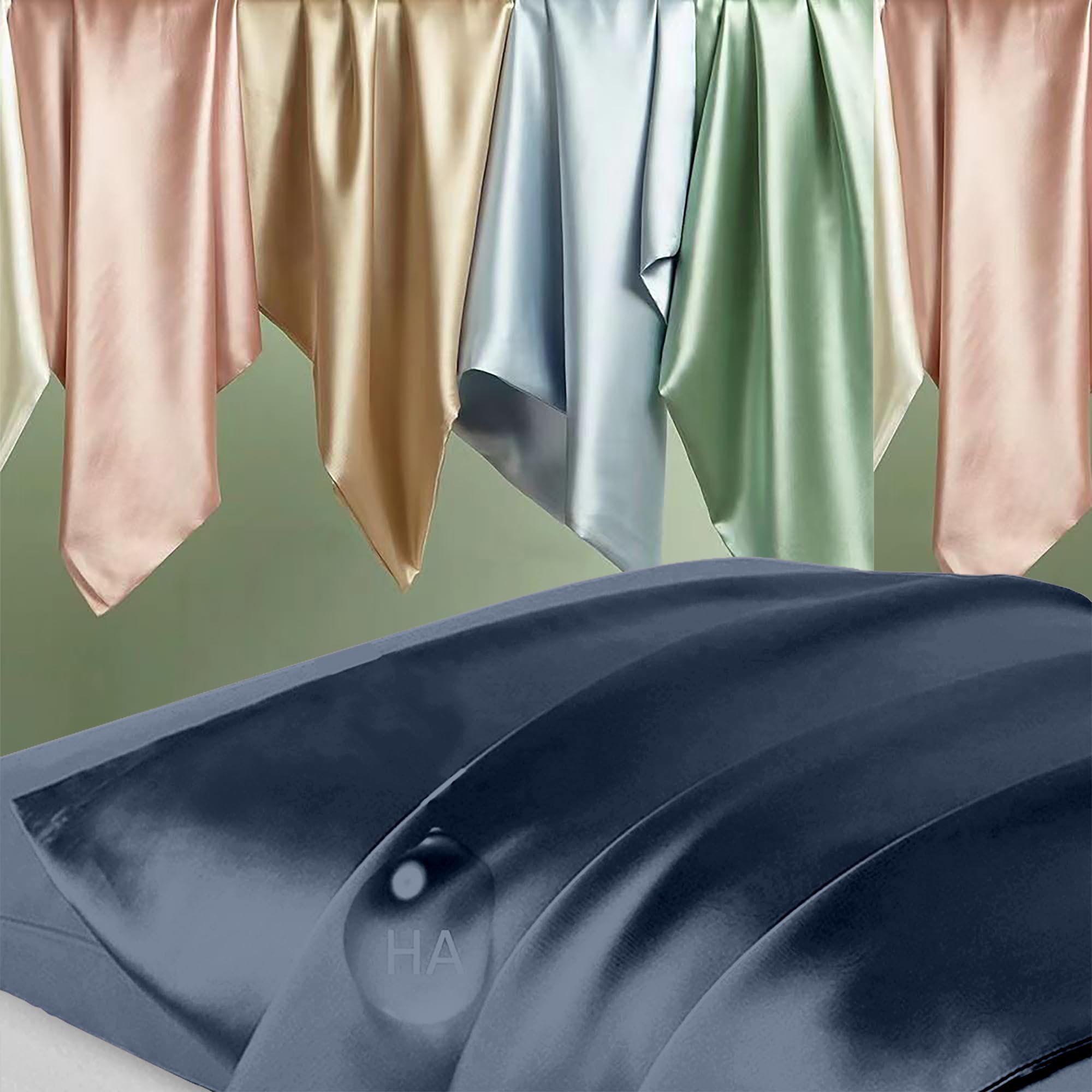 DKBslik silk pillowcase zipper detail for secure fit during sleep.