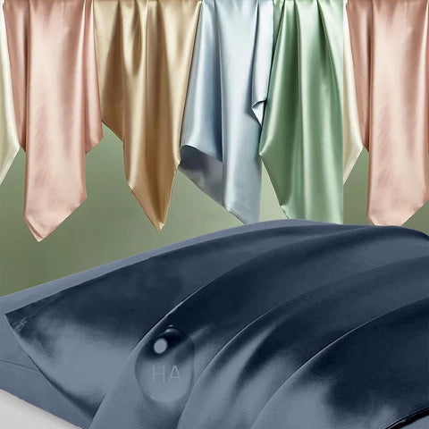 DKBslik silk pillowcase zipper detail for secure fit during sleep.