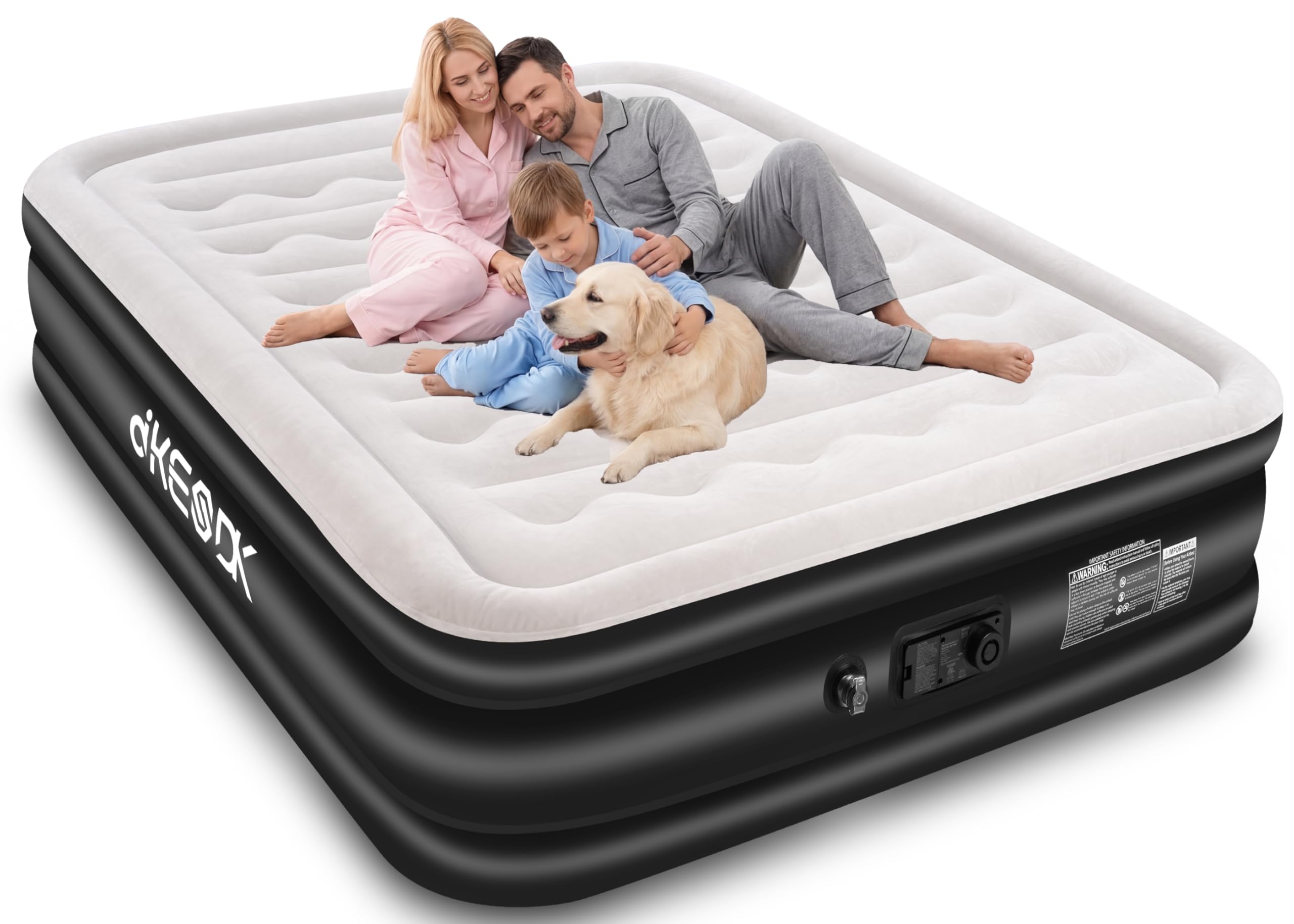 dkesdk Air Mattress Queen with built-in pump ready for quick setup and stable sleep.