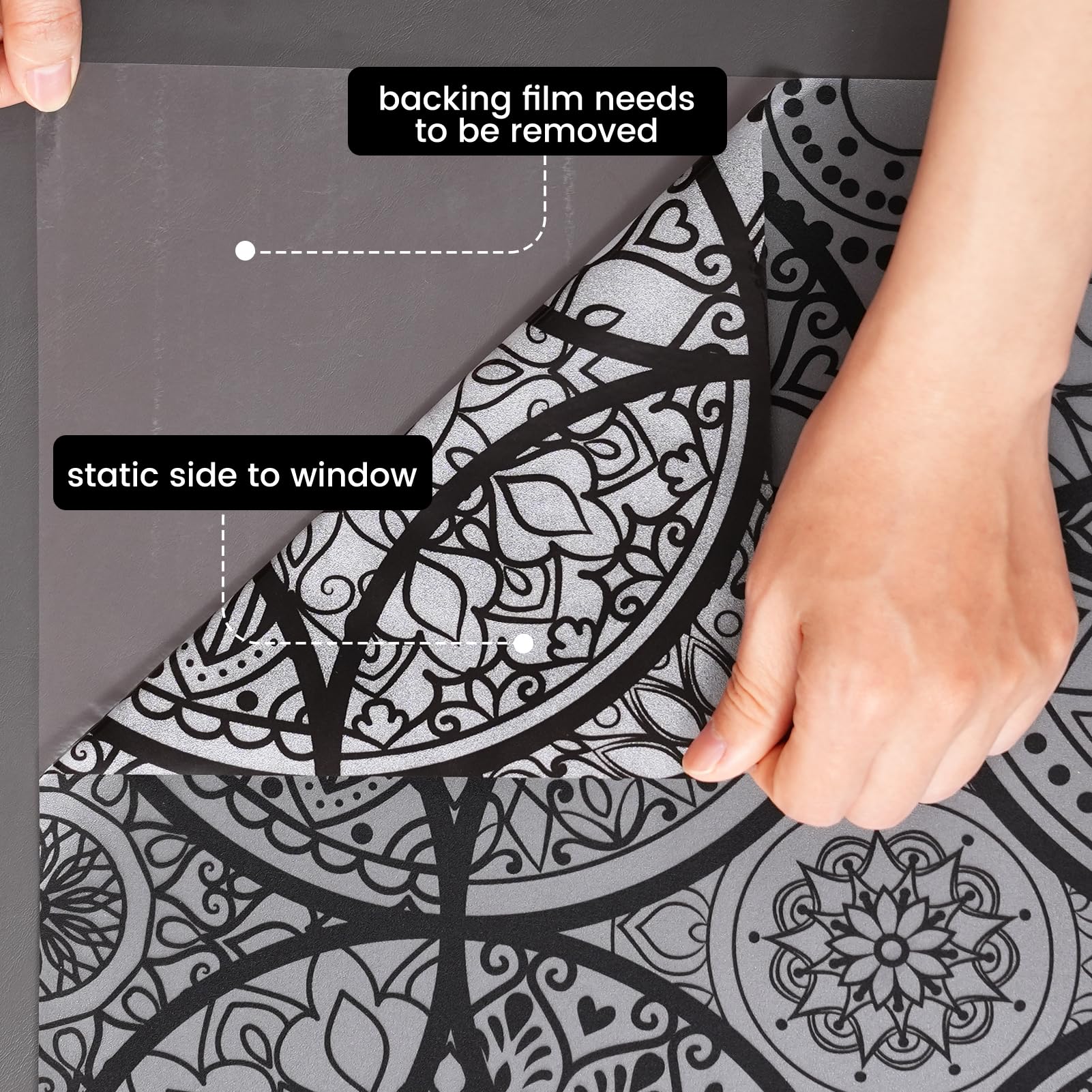 DKTIE boho aesthetic window film fits bathrooms and living spaces